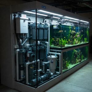  The essential filtration system required to maintain a healthy very large fish tank.