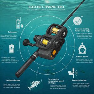  Infographic highlighting the key benefits of using an electric fishing reel for fishing.