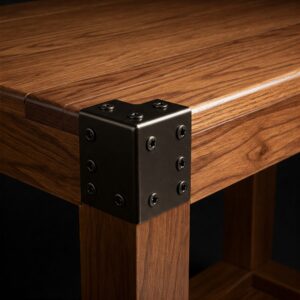 Close-up view highlighting the durable construction and design details of a fish tank stand.