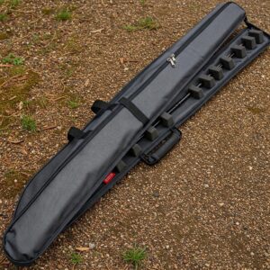 A durable, premium fishing rod case protects your valuable gear from damage.