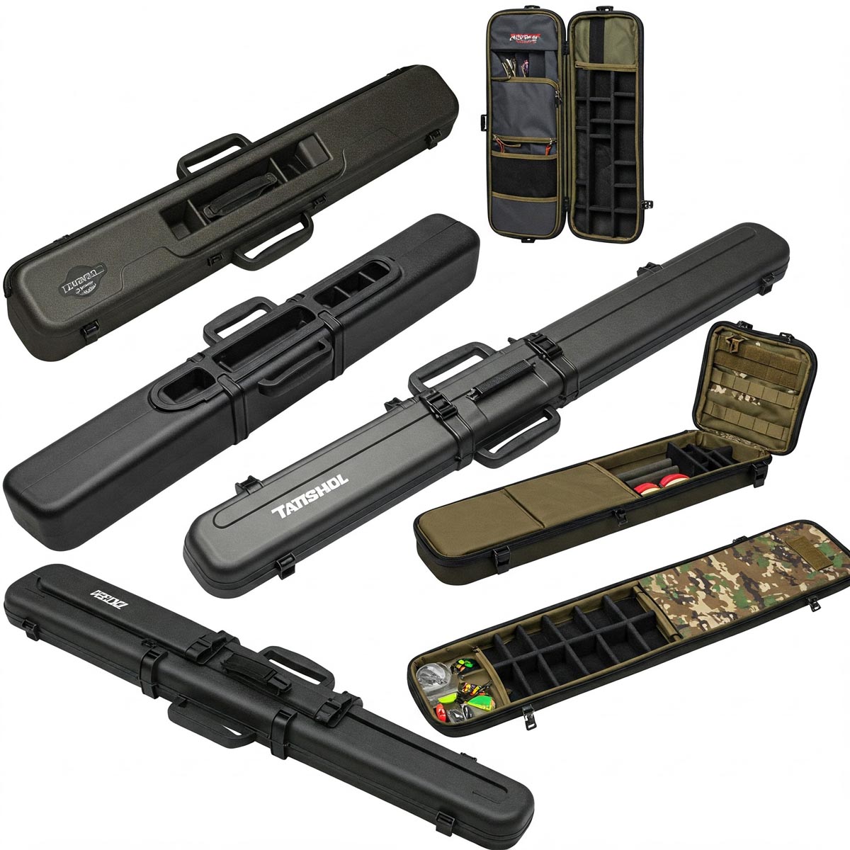 Explore various types of fishing rod cases, including hard and soft shell options.