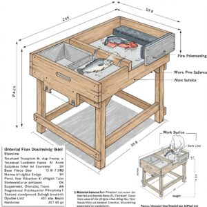 Foldable fish cleaning table ideal for camping and outdoor fish prep 