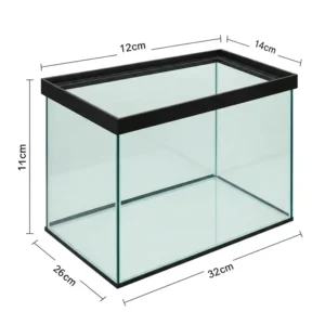 A clear view showcasing the typical dimensions of a 125-gallon fish tank, illustrating its length, width, and height.