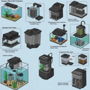 Diagram illustrating the nitrogen cycle process for a new 25 gallon fish tank setup.