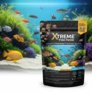 Xtreme fish food suitable for a variety of freshwater and saltwater aquarium fish