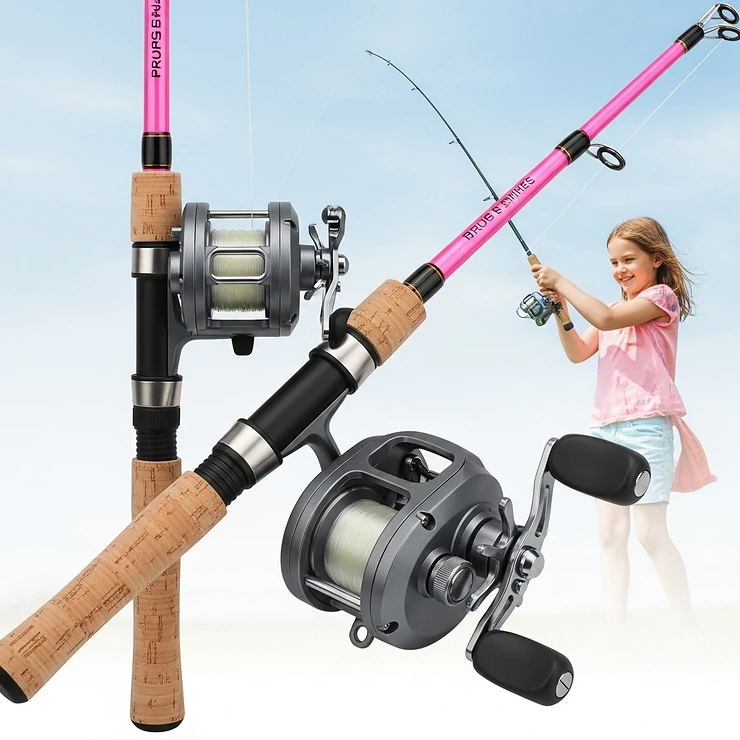 User-friendly fishing rod reel combo perfect for beginners or youth anglers, designed for easy handling and enjoyable first fishing experiences.