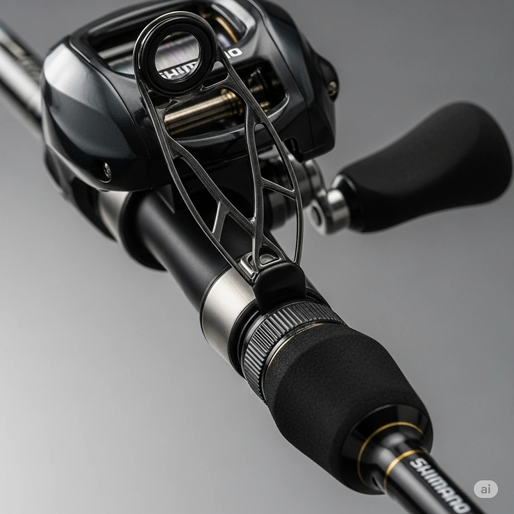 Ergonomic handle and durable reel seat on a premium Shimano fishing rod combo