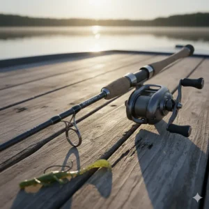 A high-performance baitcasting rod and reel, one of the best choices for professional bass fishing.