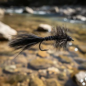 The classic Woolly Bugger streamer, a versatile pattern for catching large trout.