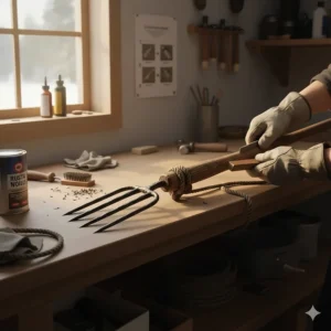 Steps for proper maintenance and cleaning to keep an ice fishing spear sharp and rust-free after a day on the ice.