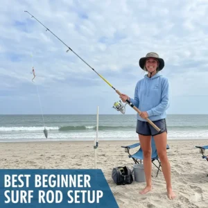 A reliable and best beginner surf casting rod setup for new anglers.