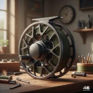 Detailed photo of a premium, fully-machined aluminum fly fishing reel, representing the best in quality and durability.