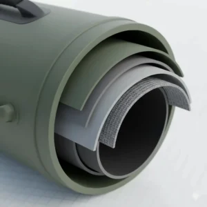 Close-up illustration showing the multi-layer PVC material of a heavy-duty boat fishing inflatable.